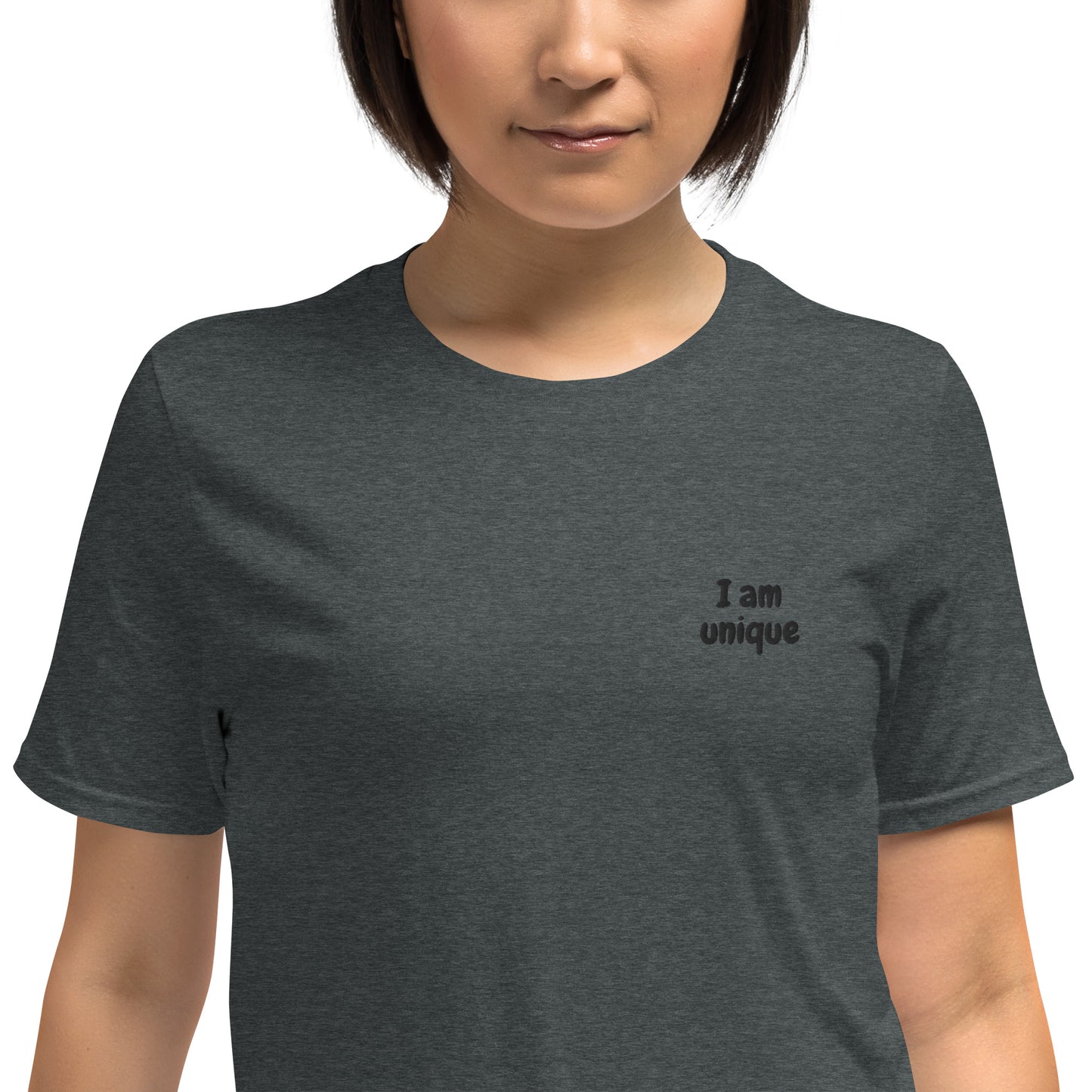 I am unique   Embroidered Short-Sleeve Unisex T-Shirt