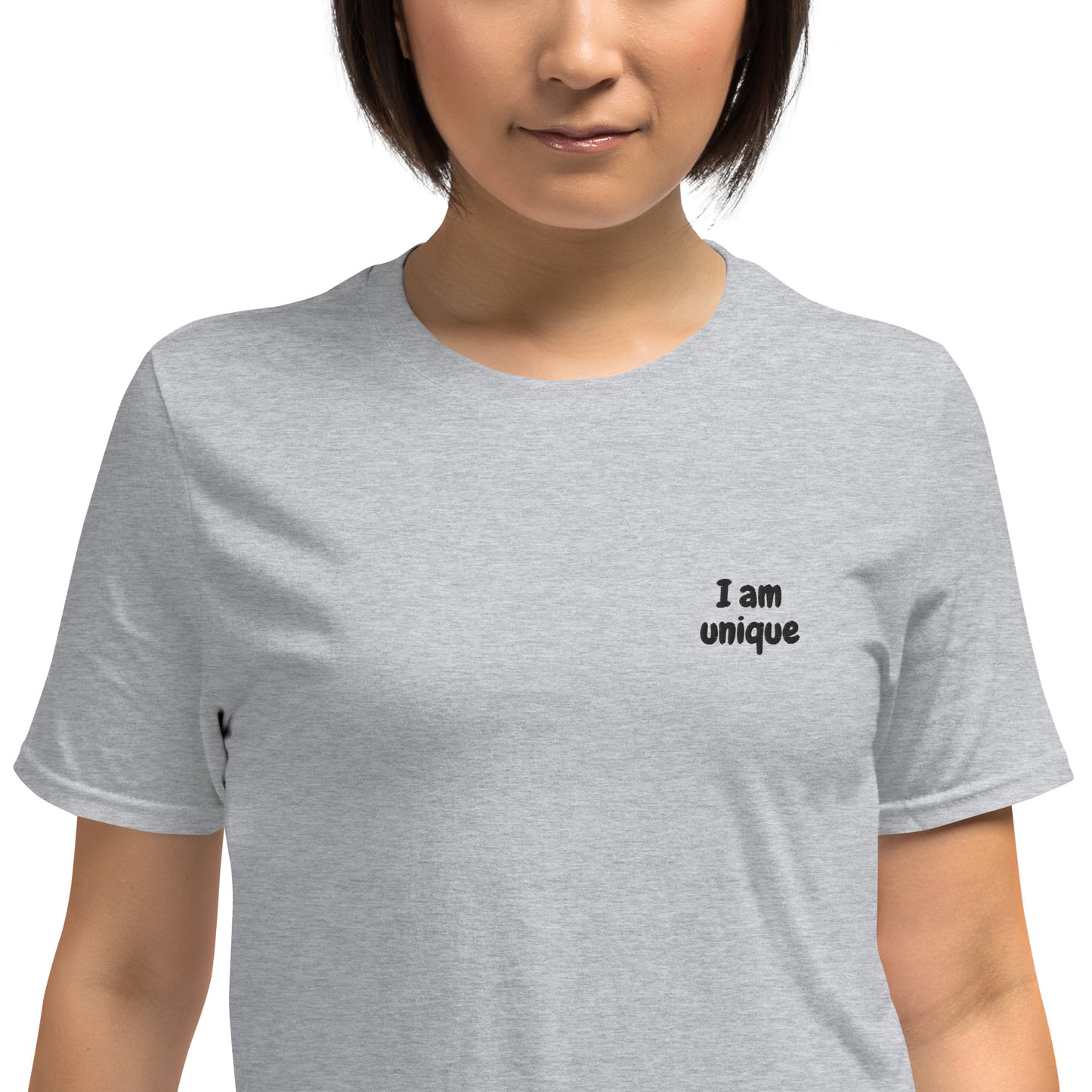 I am unique   Embroidered Short-Sleeve Unisex T-Shirt