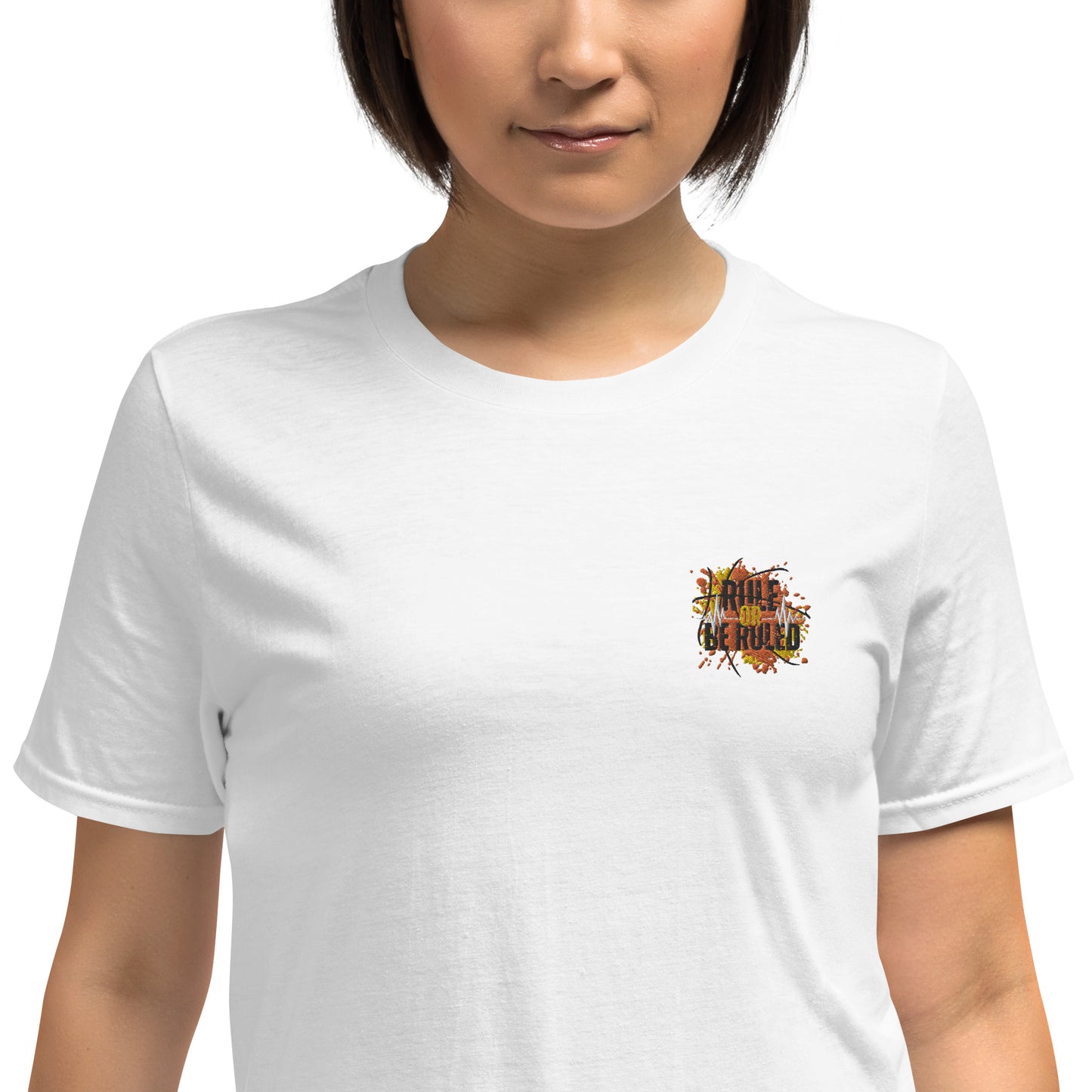 Rule or be ruled   Embroidered Short-Sleeve Unisex T-Shirt