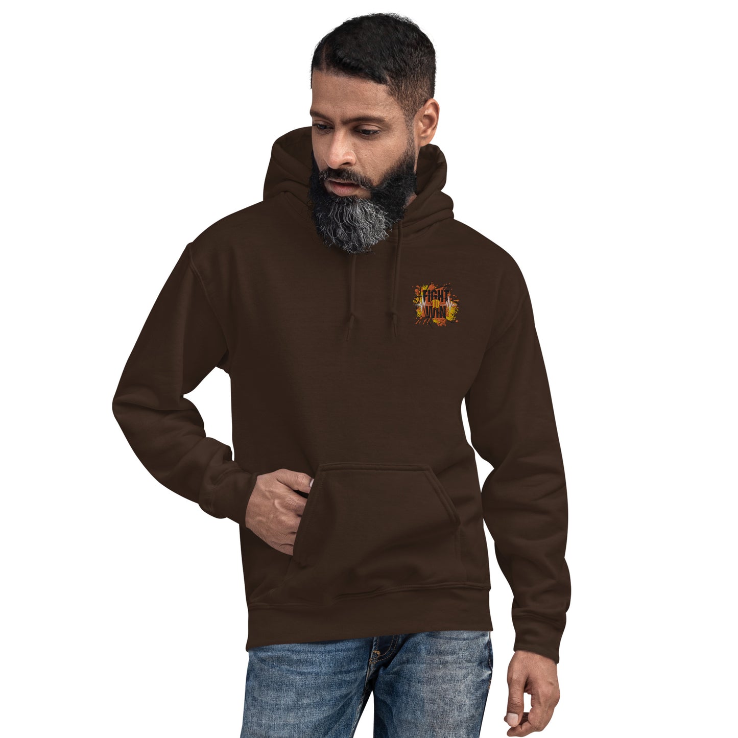 Fight to win   Embroidered Unisex Hoodie