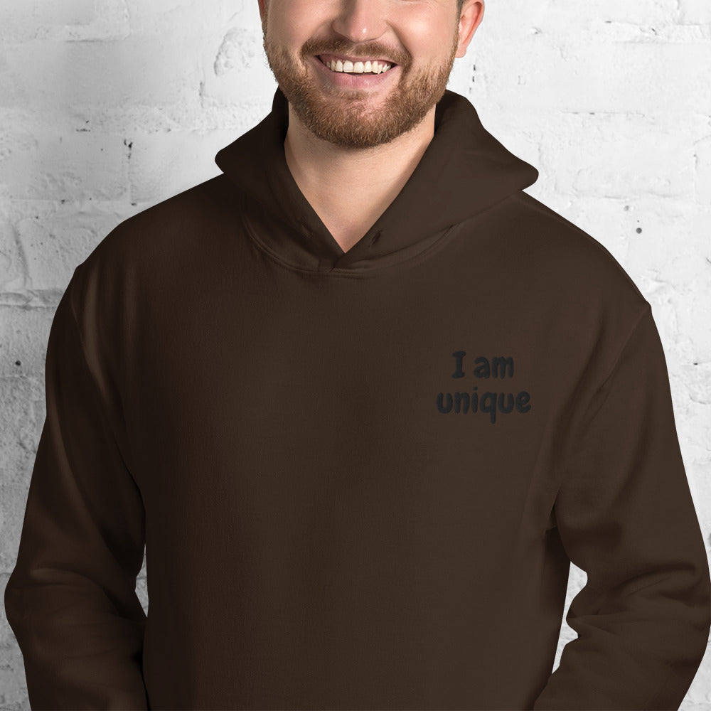 I am unique    Embroidered Unisex Hoodie