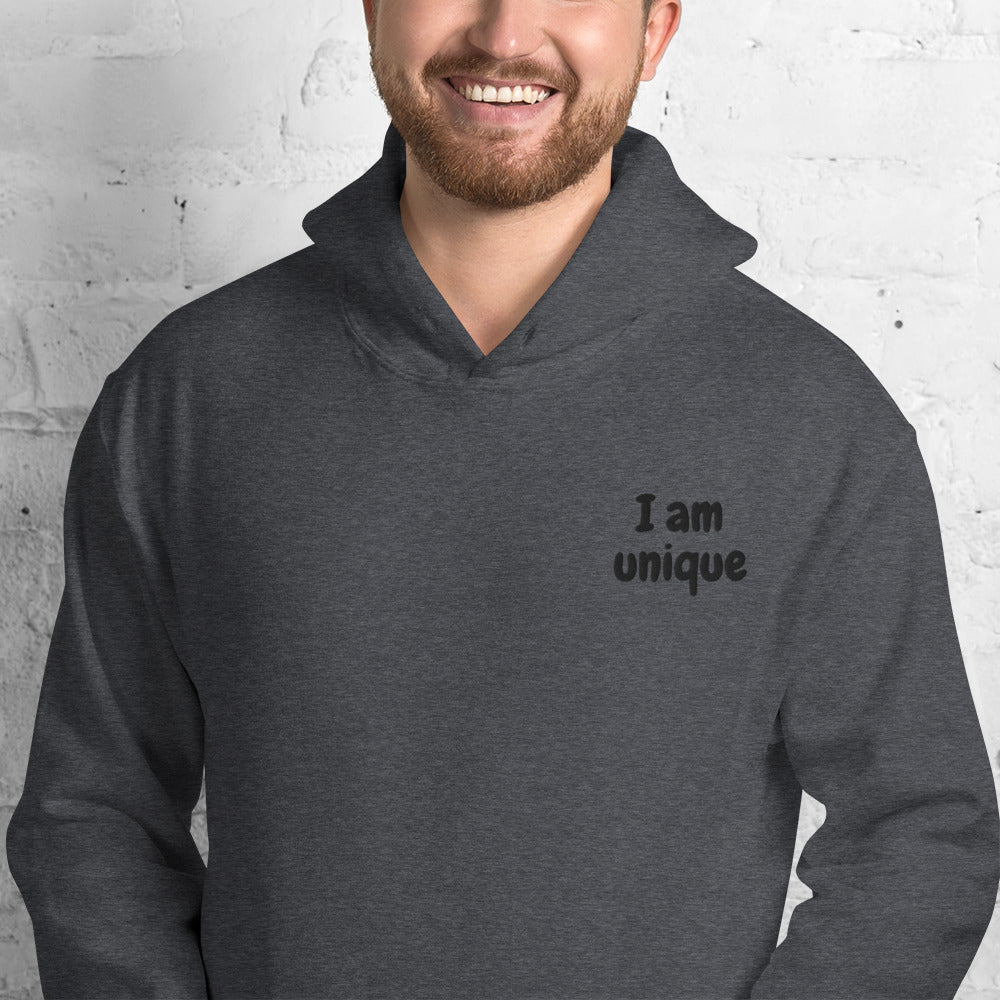 I am unique    Embroidered Unisex Hoodie