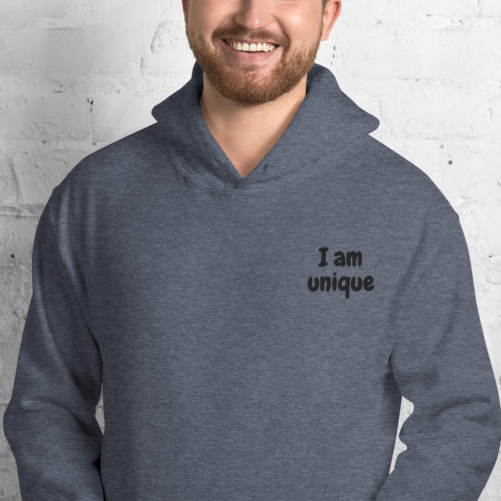 I am unique    Embroidered Unisex Hoodie