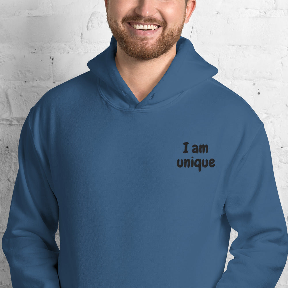 I am unique    Embroidered Unisex Hoodie