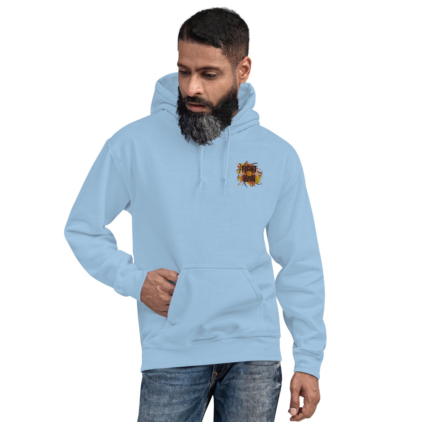 Fight to win   Embroidered Unisex Hoodie