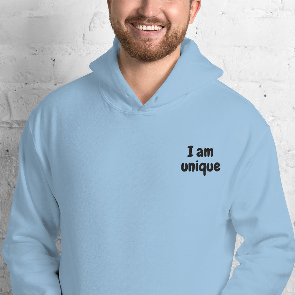 I am unique    Embroidered Unisex Hoodie