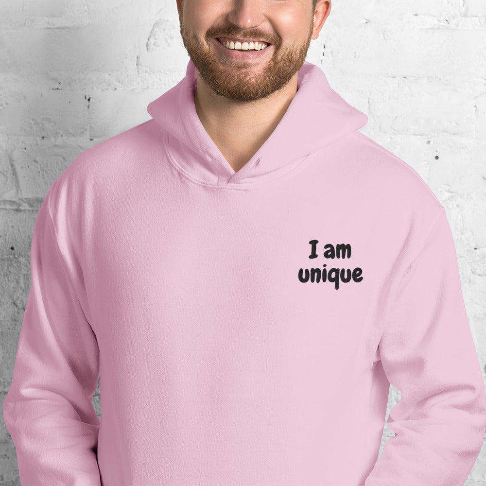 I am unique    Embroidered Unisex Hoodie