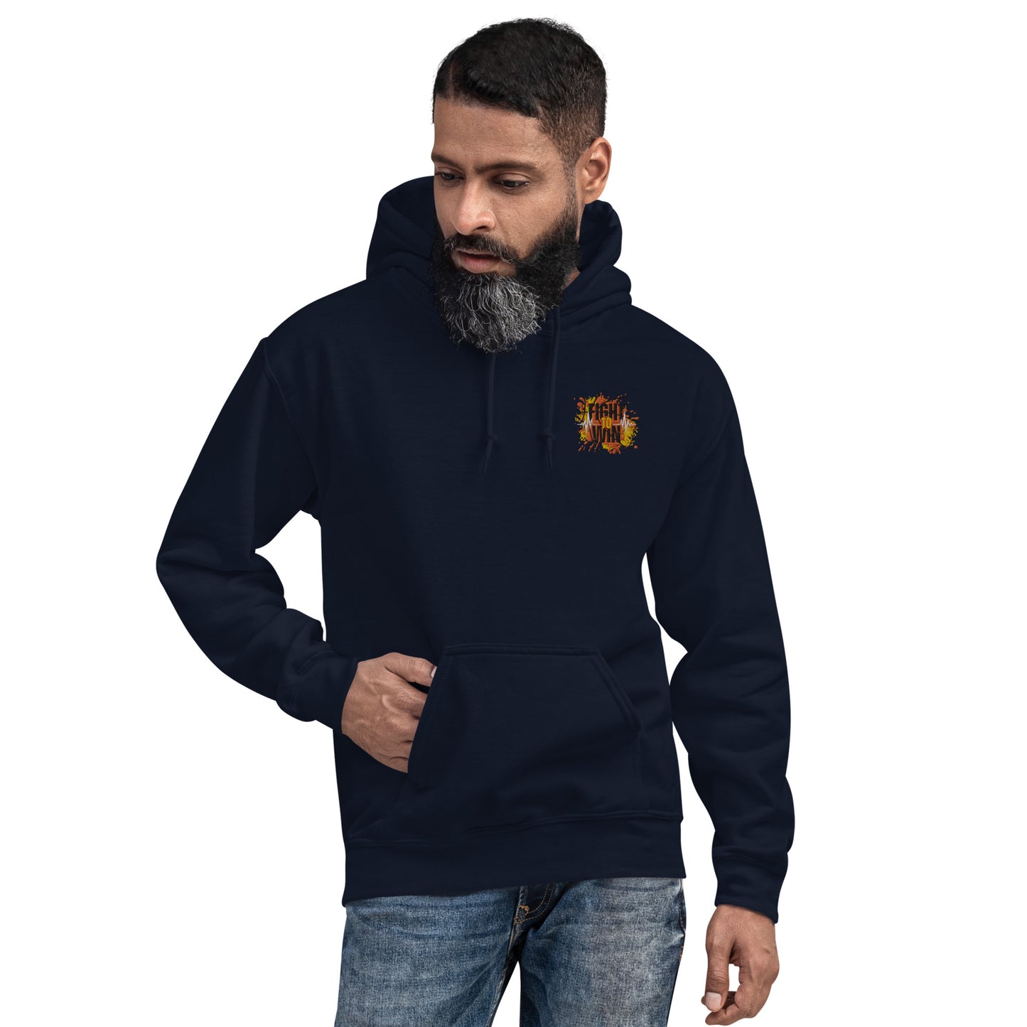 Fight to win   Embroidered Unisex Hoodie