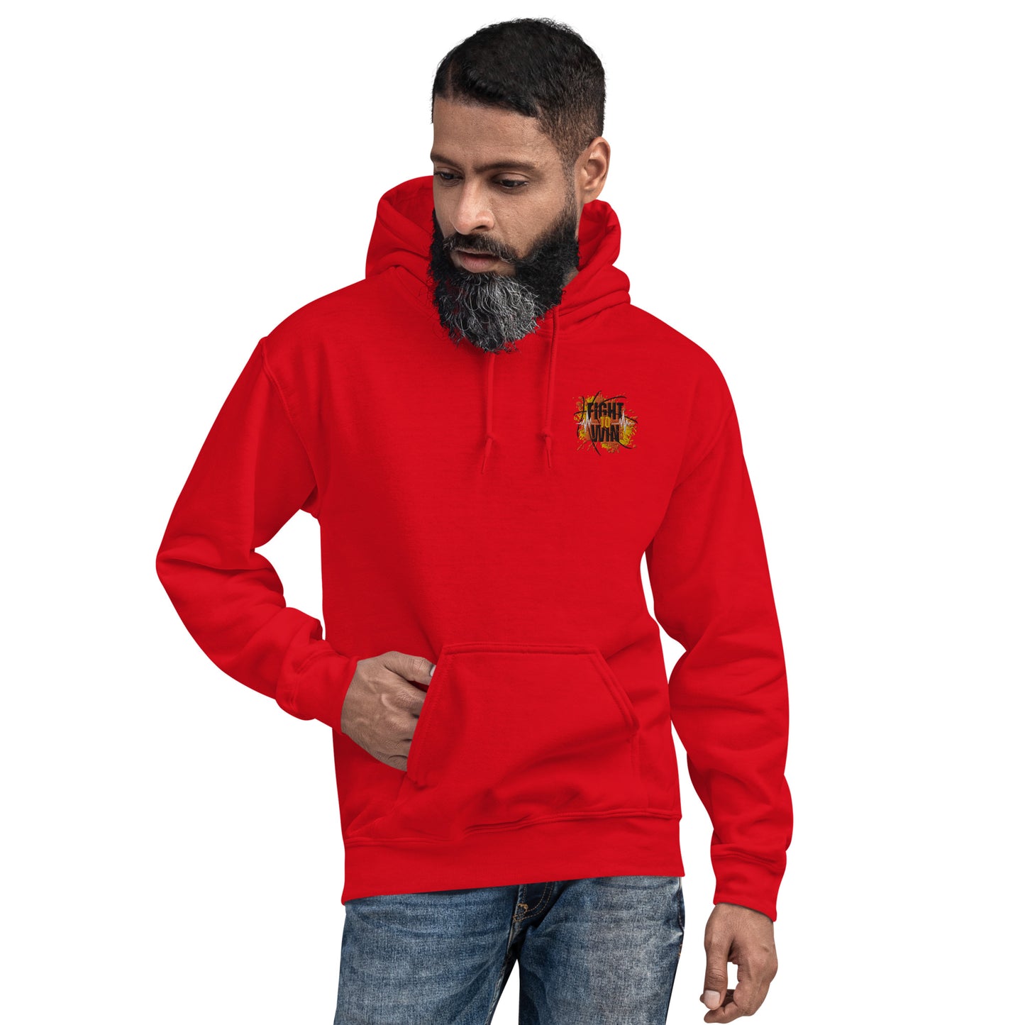 Fight to win   Embroidered Unisex Hoodie