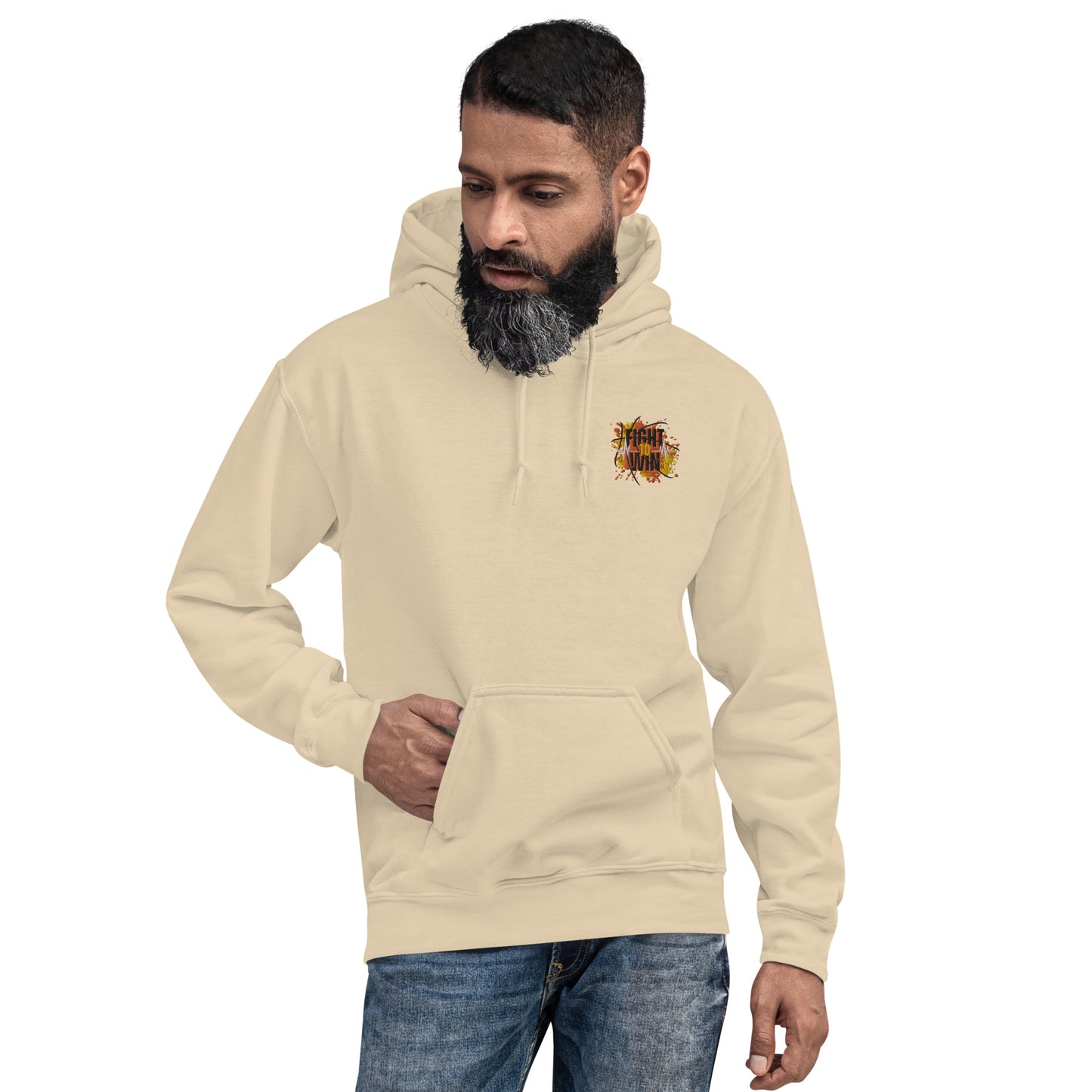 Fight to win   Embroidered Unisex Hoodie