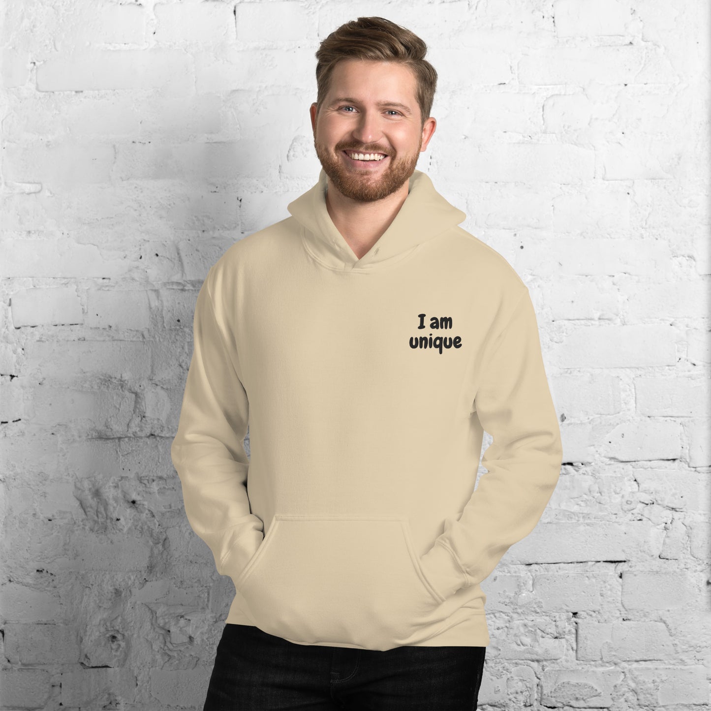 I am unique    Embroidered Unisex Hoodie