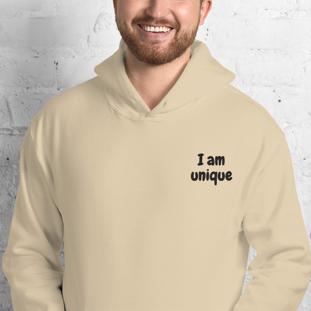 I am unique    Embroidered Unisex Hoodie