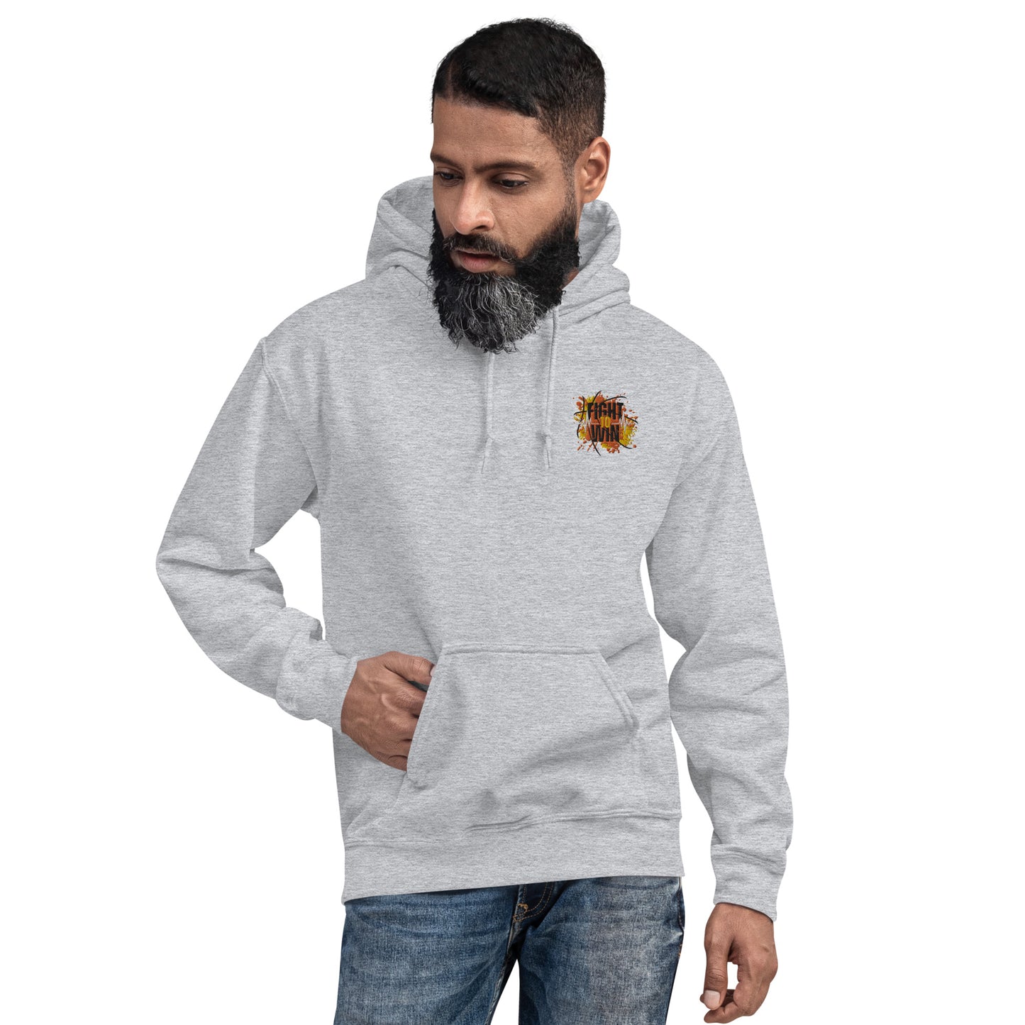 Fight to win   Embroidered Unisex Hoodie