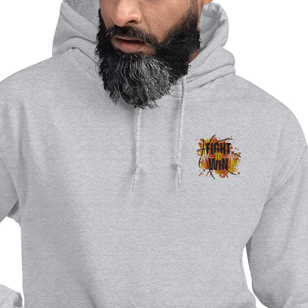 Fight to win   Embroidered Unisex Hoodie