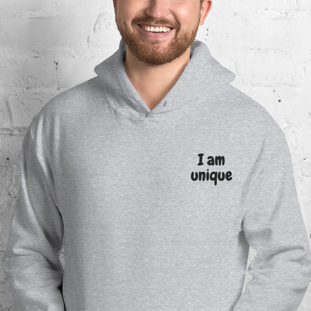 I am unique    Embroidered Unisex Hoodie