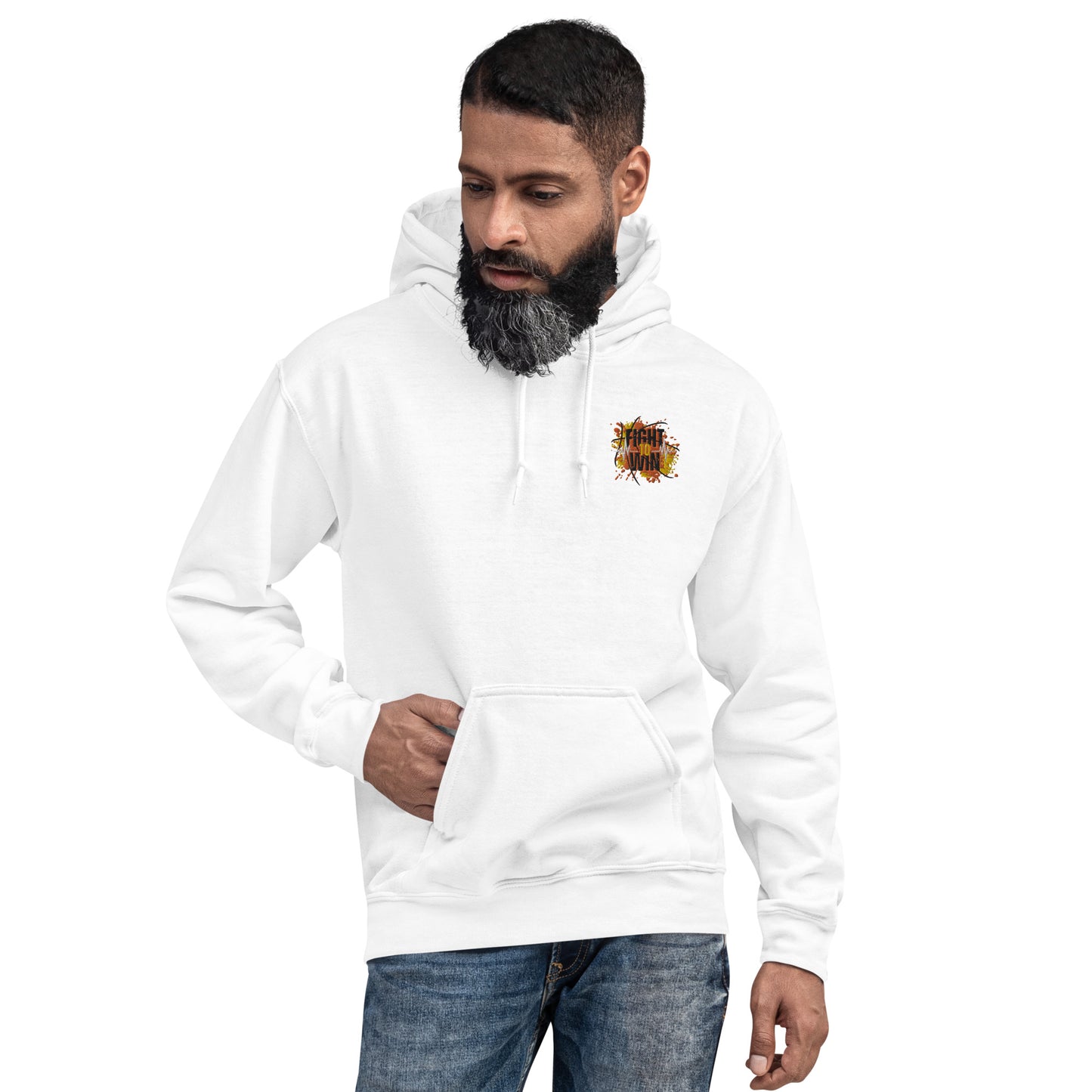 Fight to win   Embroidered Unisex Hoodie