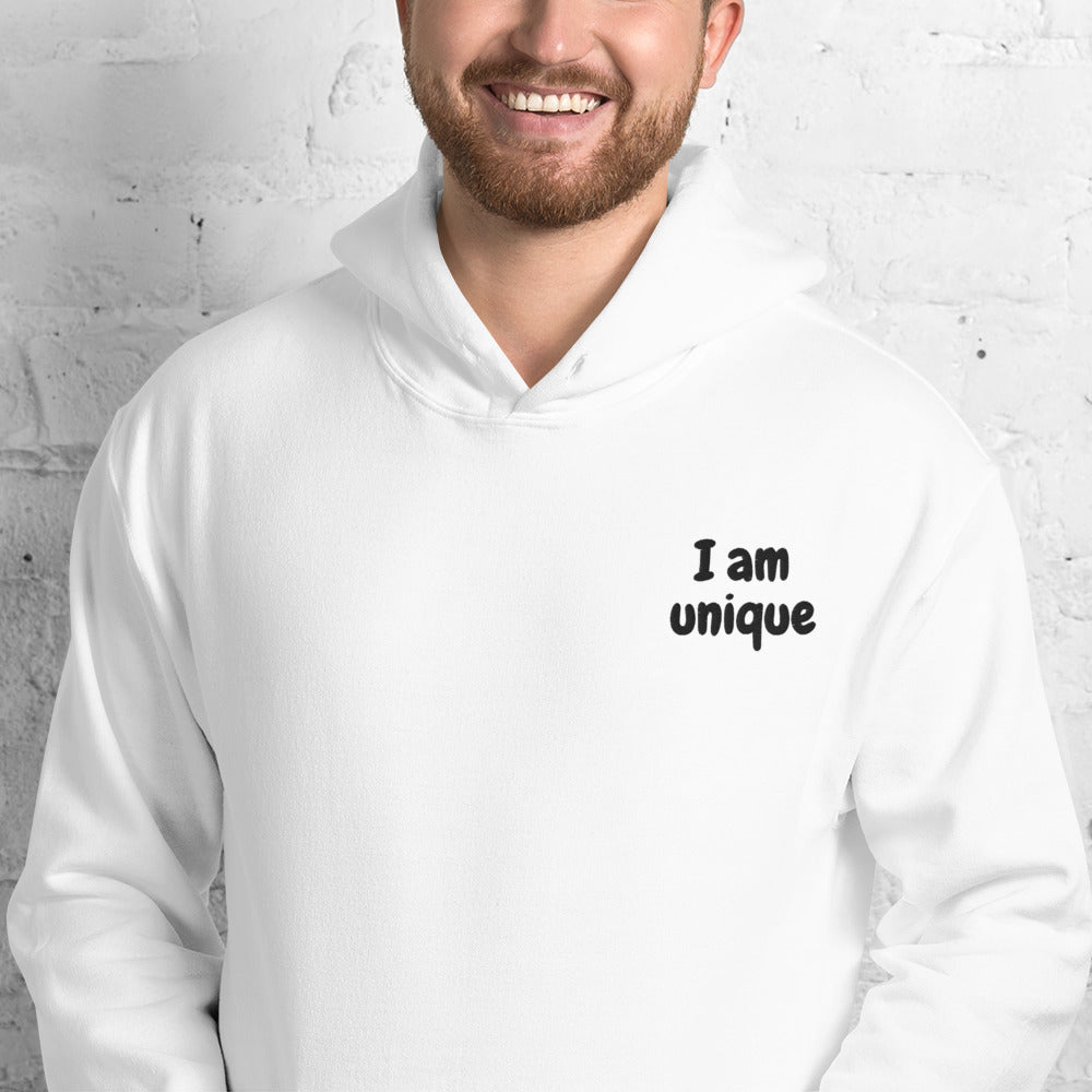 I am unique    Embroidered Unisex Hoodie